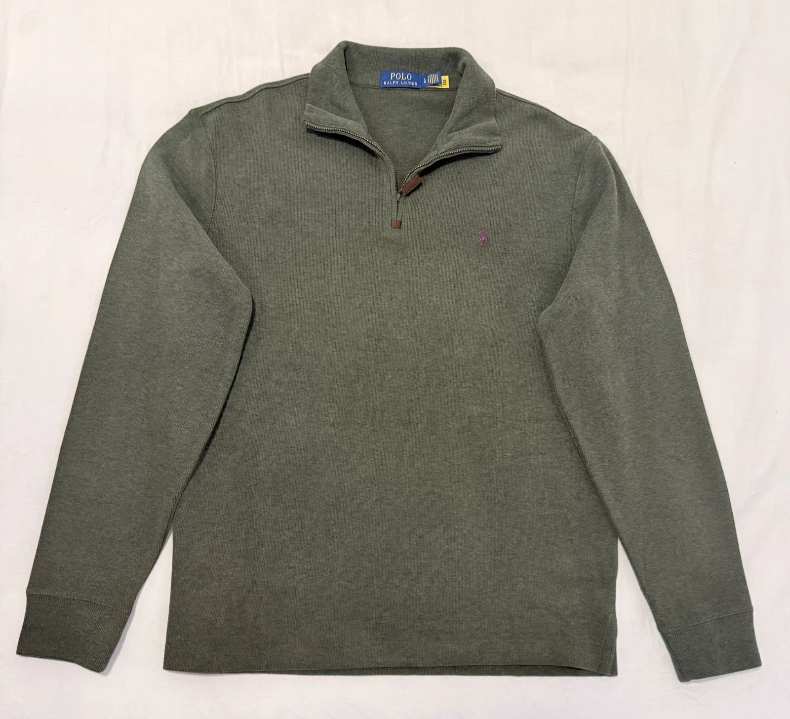 סריג quarter zip ירוק זית · Polo Ralph Lauren