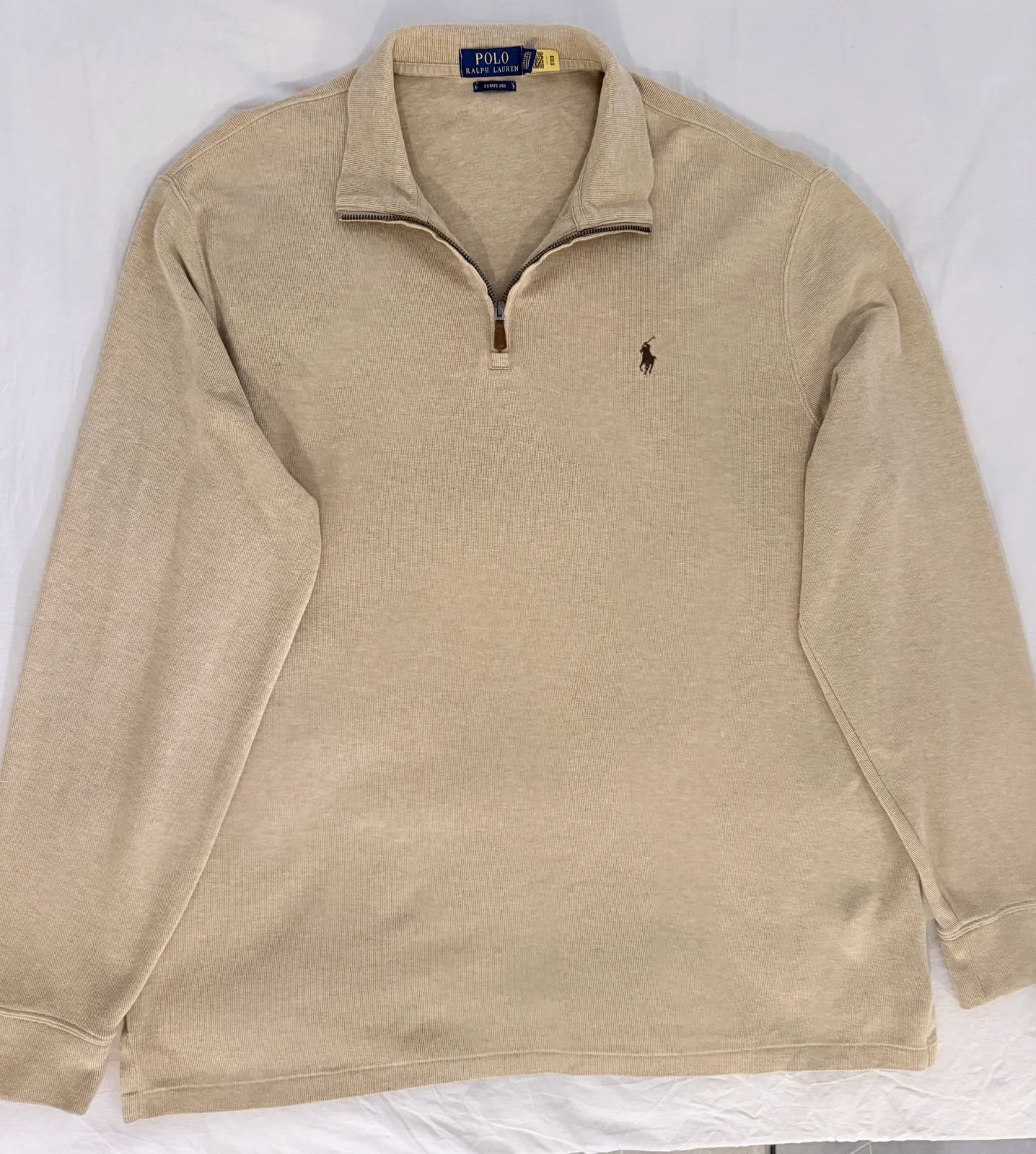 סריג quarter zip בז' · Polo Ralph Lauren