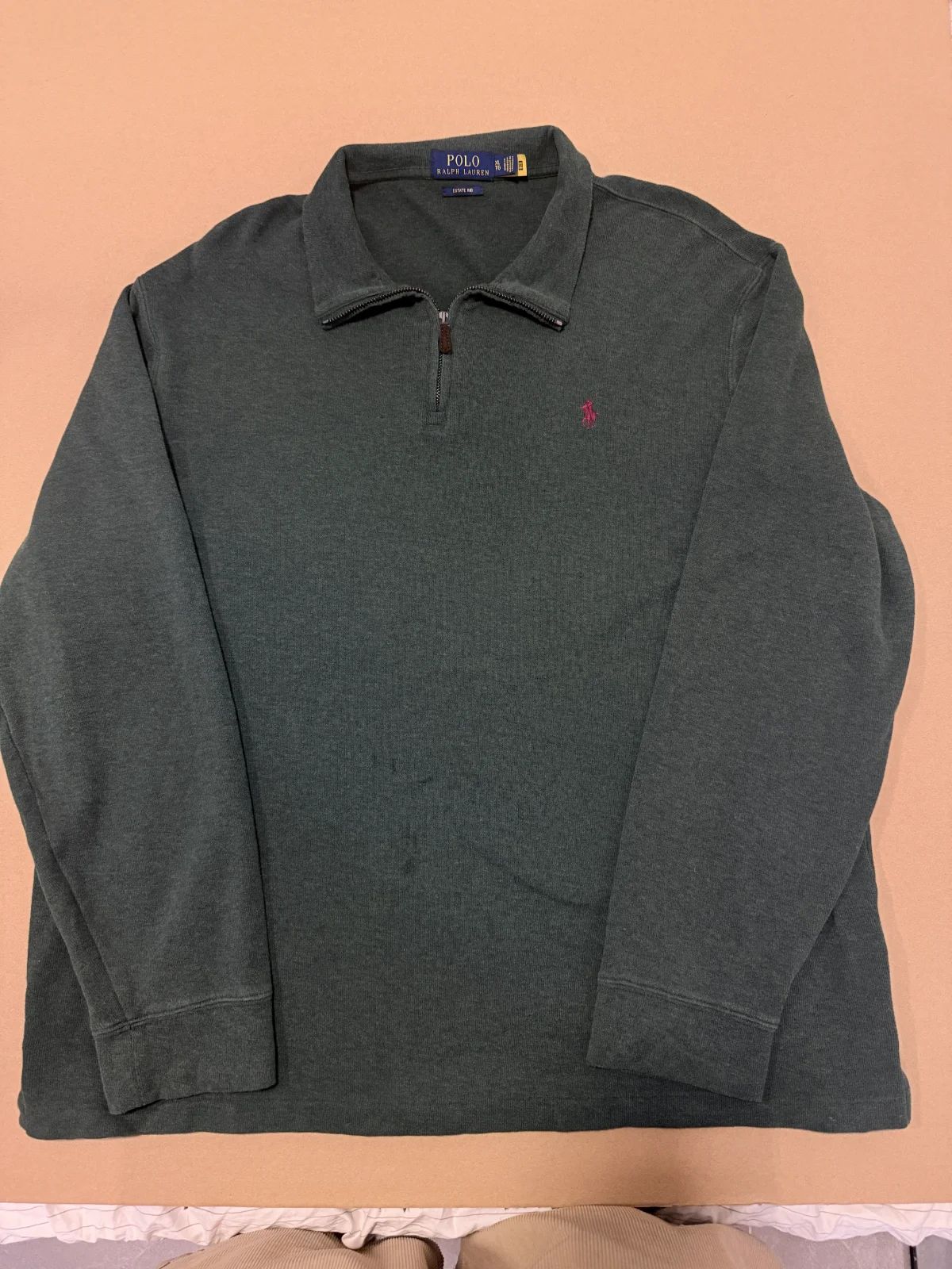 סריג quarter zip ירוק זית · Polo Ralph Lauren