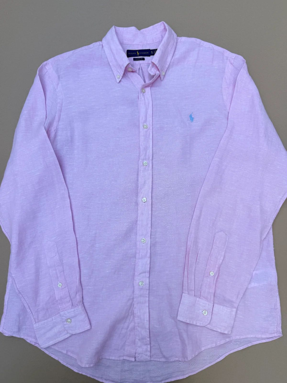 חולצת פשתן ורודה · Polo Ralph Lauren