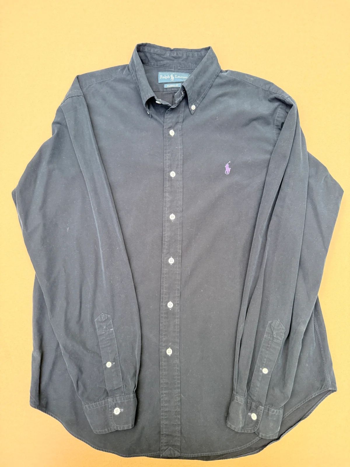 חולצה מכופתרת שחורה · Polo Ralph Lauren