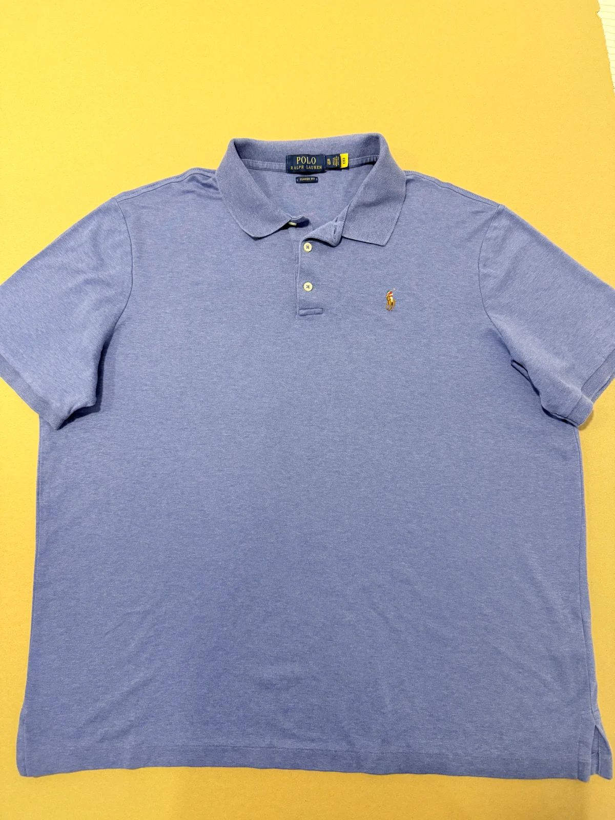 חולצת פולו שרוול קצר כחולה · Polo Ralph Lauren