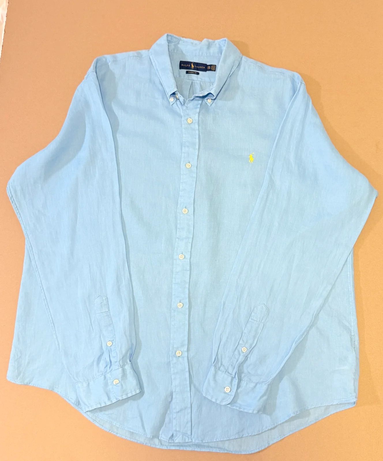 חולצת פשתן תכלת · Polo Ralph Lauren