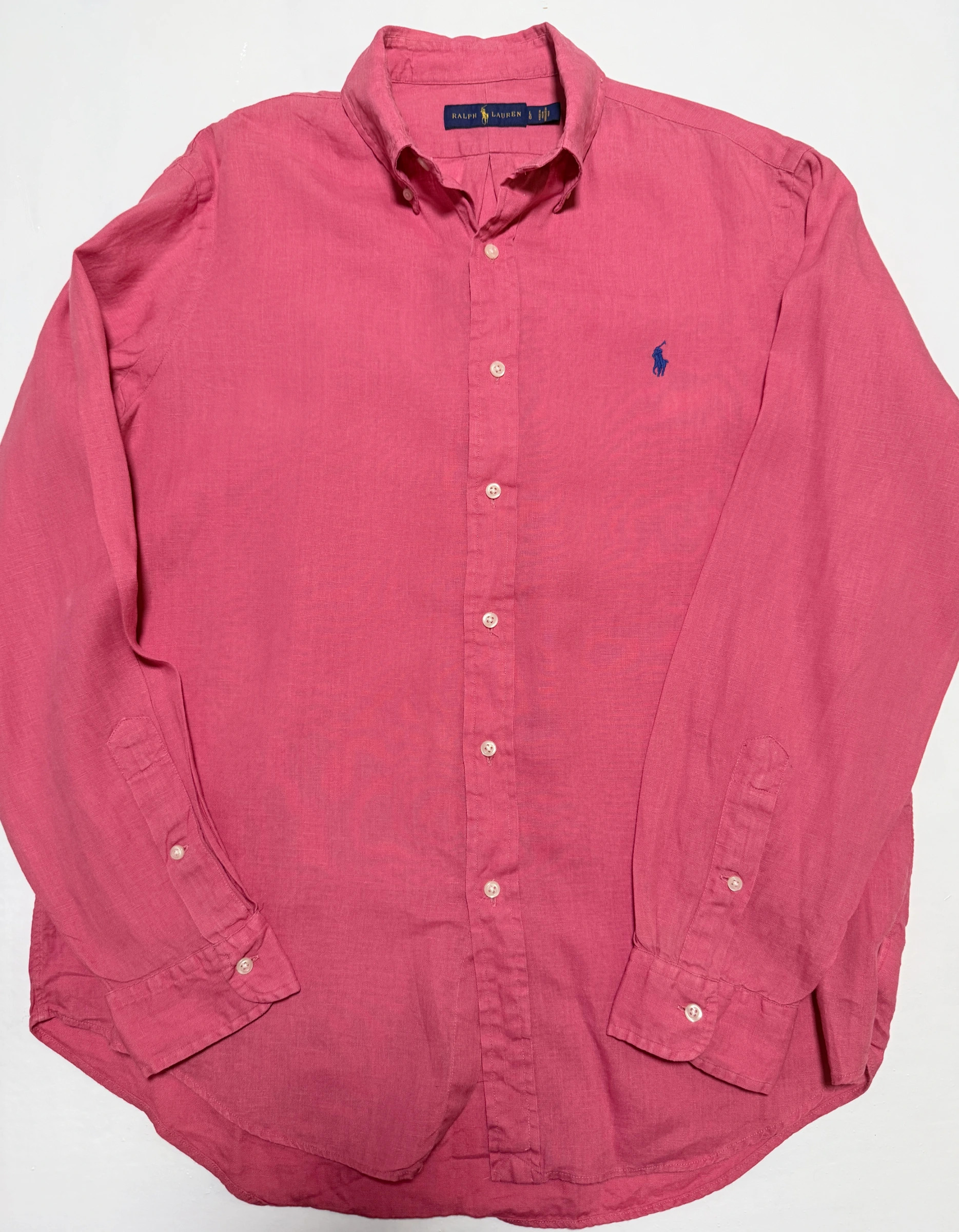 חולצת פשתן שרוול ארוך אדומה · Polo Ralph Lauren