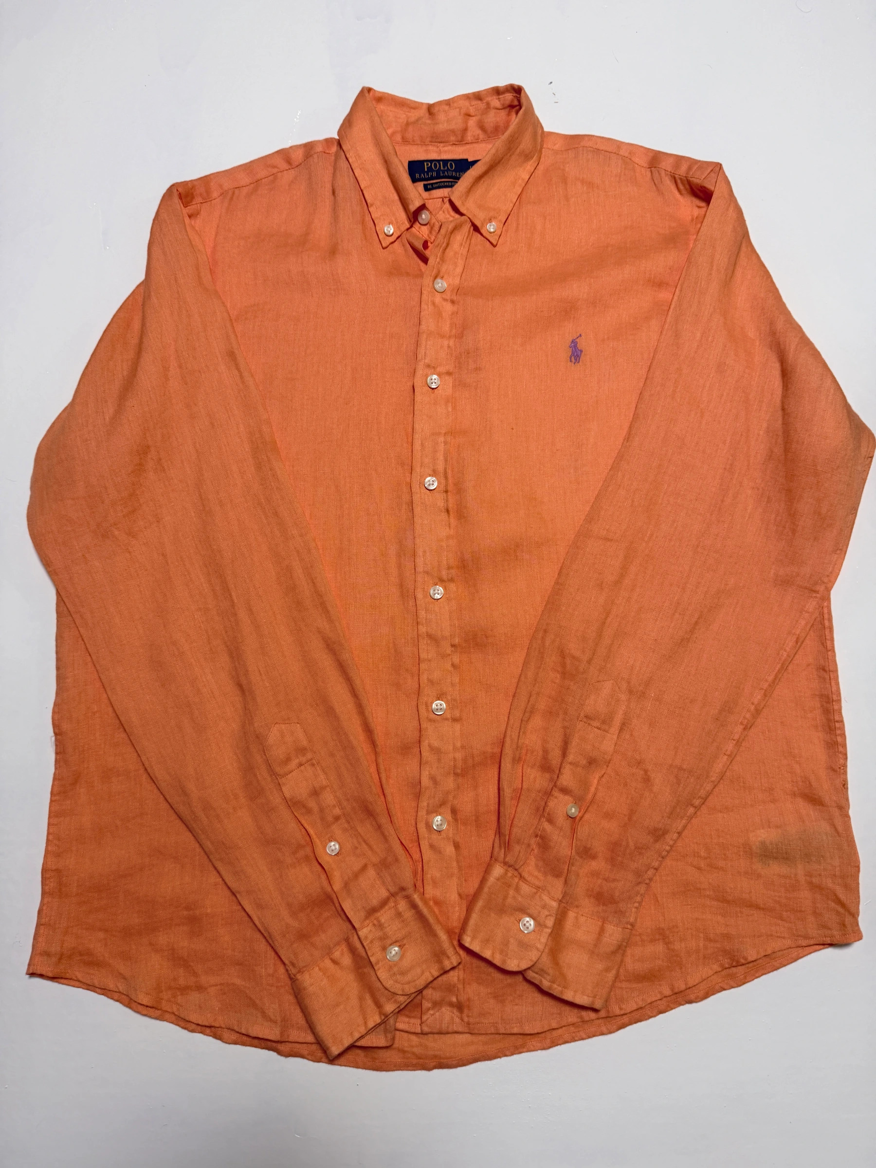 חולצת פשתן כתומה · Polo Ralph Lauren