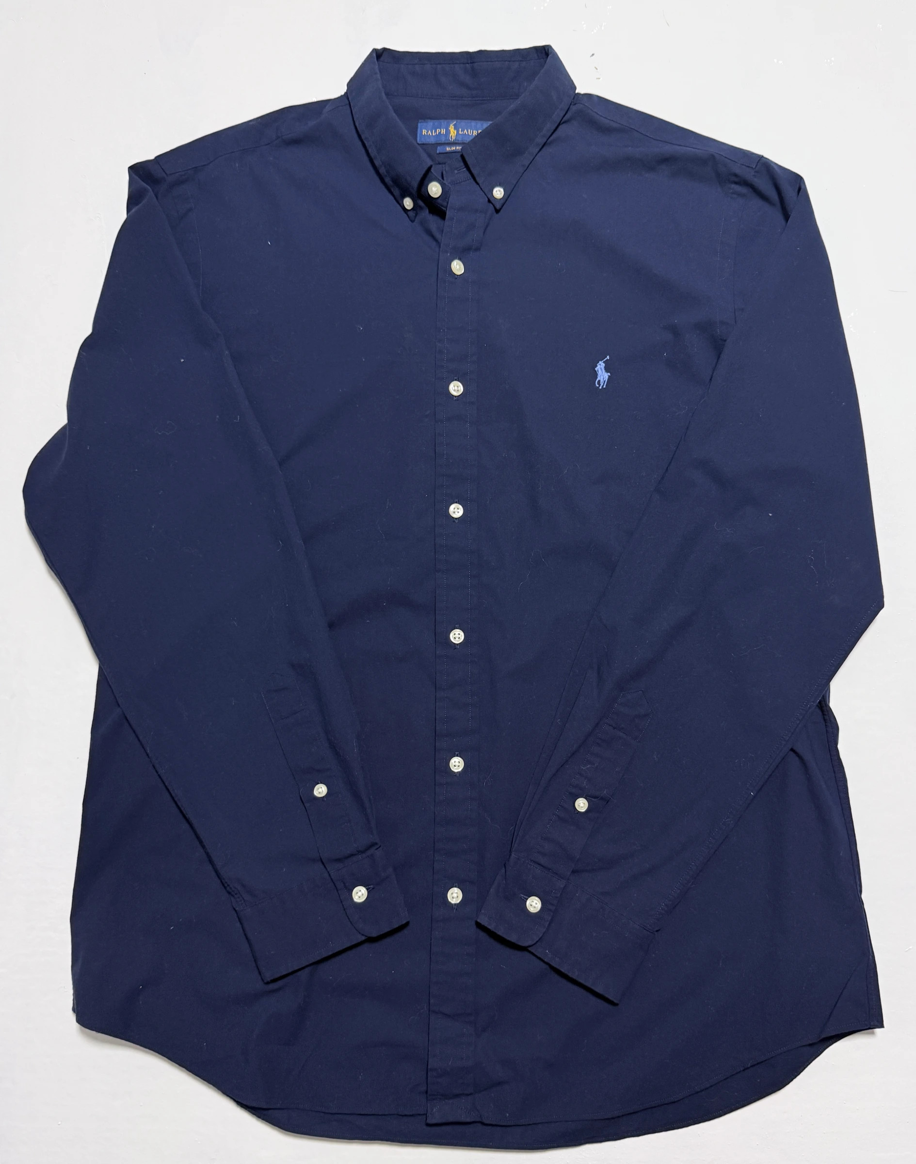 חולצה מכופתרת שרוול ארוך כחולה · Polo Ralph Lauren