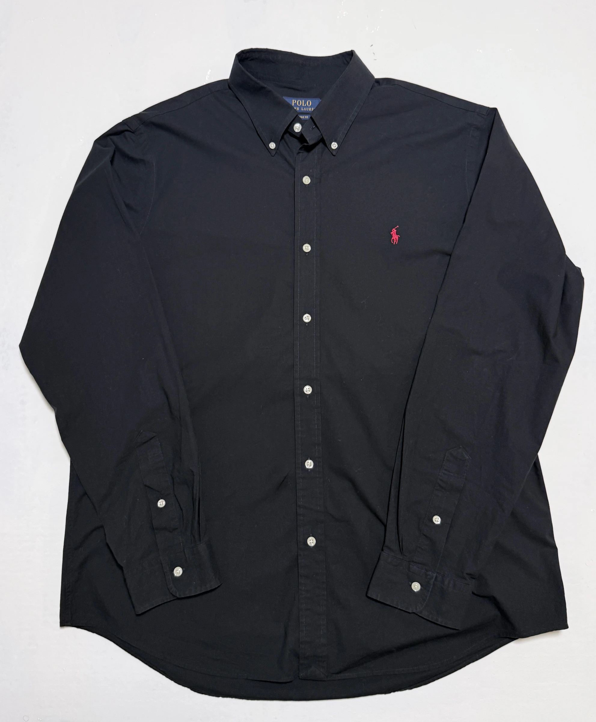 חולצה מכופתרת שחורה · Polo Ralph Lauren