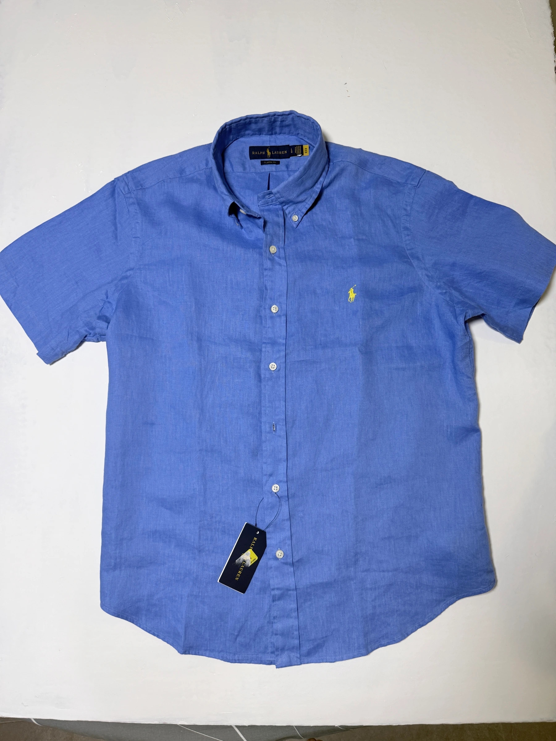 חולצת פשתן כחולה · Polo Ralph Lauren
