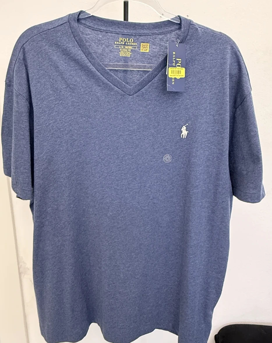 טי שירט צווארון וי כחול · Polo Ralph Lauren