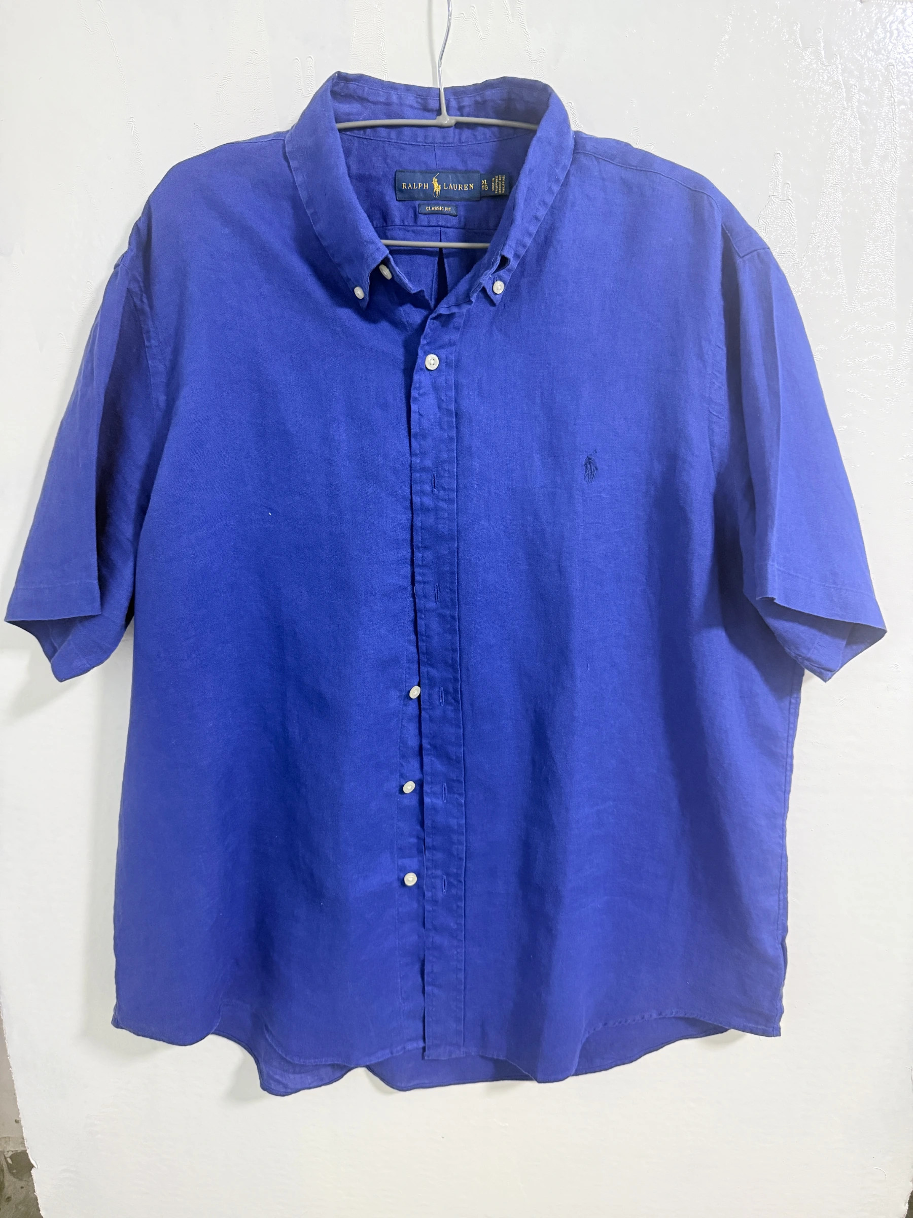חולצת פשתן כחולה · Polo Ralph Lauren