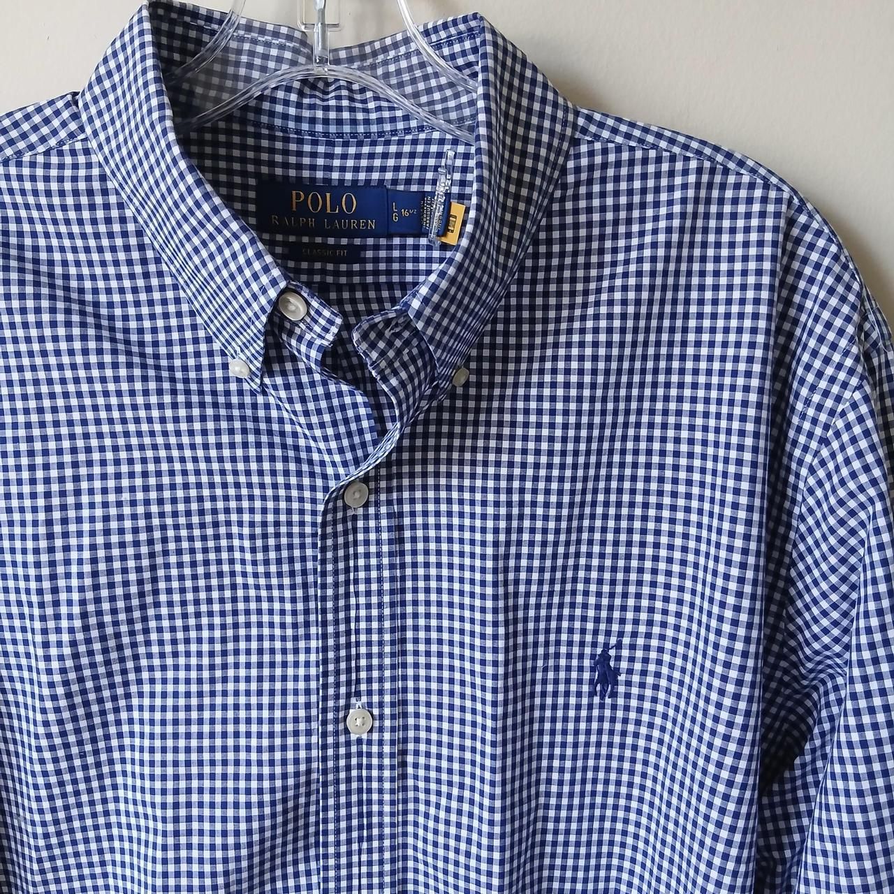 חולצה מכופתרת משובצת כחולה · Polo Ralph Lauren