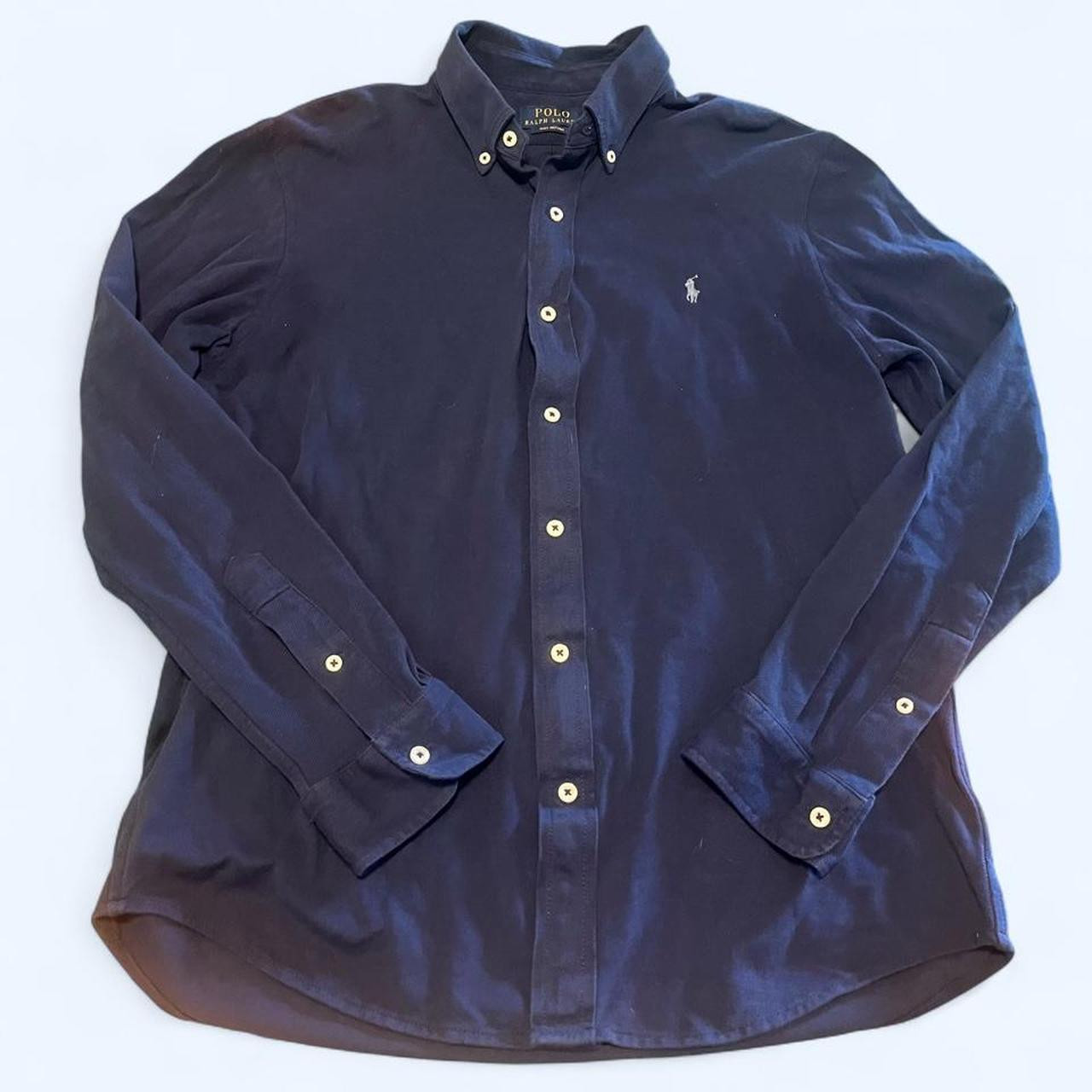 Navy Long-Sleeve Button-Down Shirt · Polo Ralph Lauren