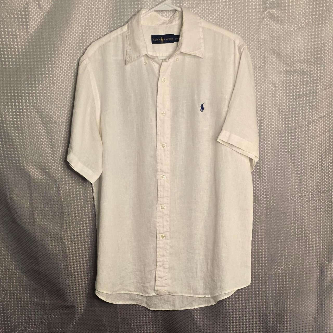 חולצת פשתן לבנה · Polo Ralph Lauren