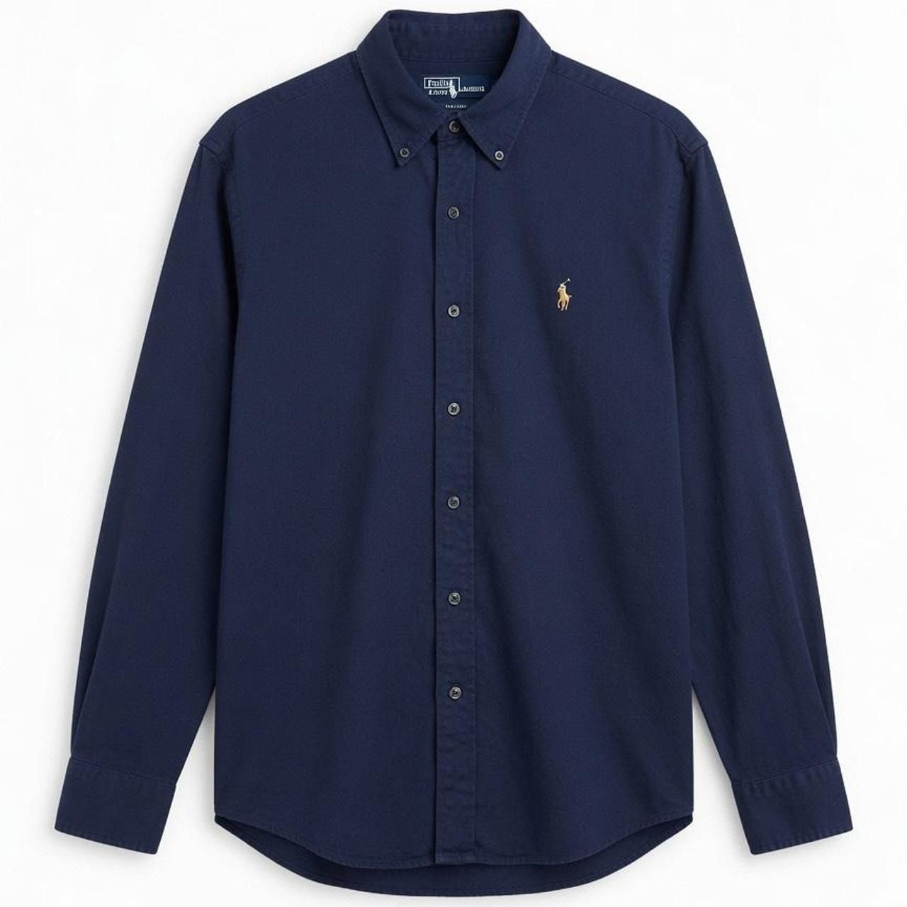 חולצה מכופתרת אוקספורד סרוג נייבי · Polo Ralph Lauren