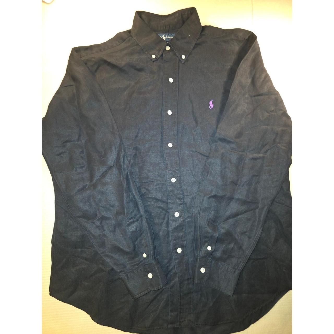 חולצת פשתן שחורה · Polo Ralph Lauren