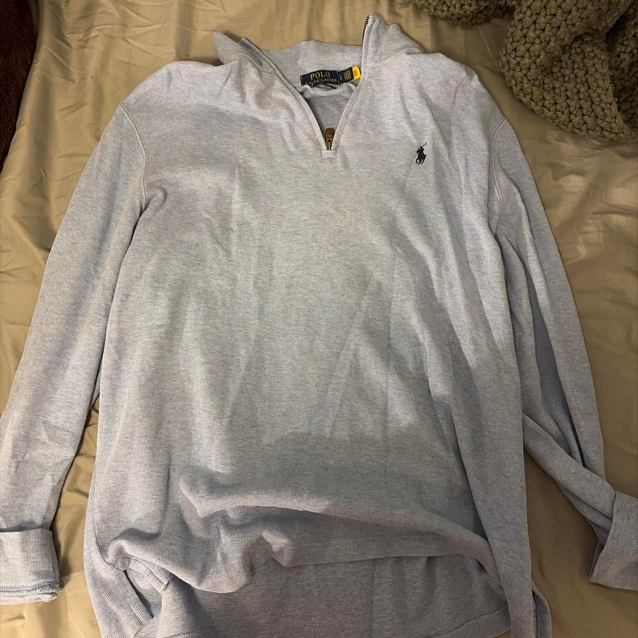 סריג quarter zip אפור · Polo Ralph Lauren