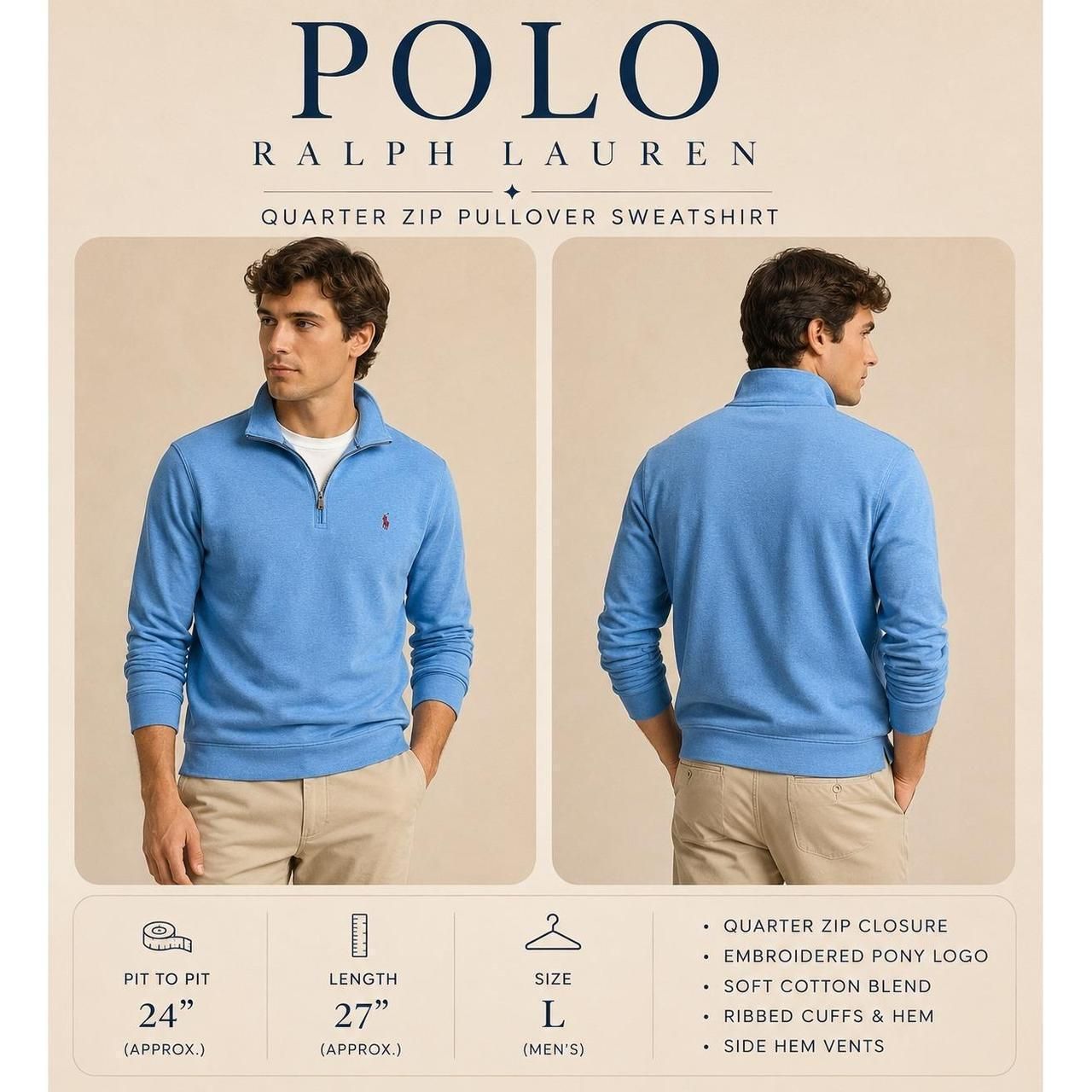 סריג תכלת · Polo Ralph Lauren