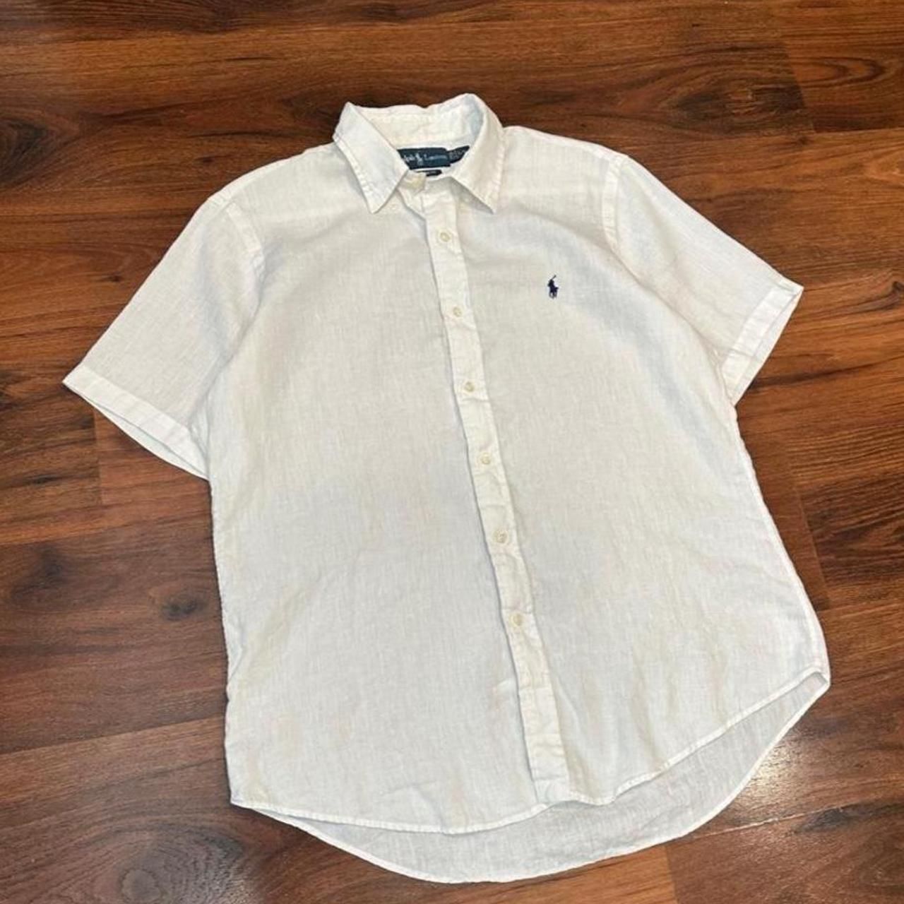 חולצת פשתן לבנה · Polo Ralph Lauren