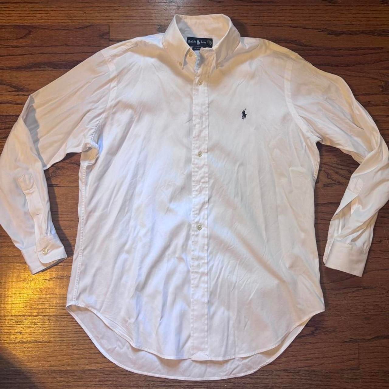 חולצה מכופתרת שרוול ארוך לבנה · Polo Ralph Lauren